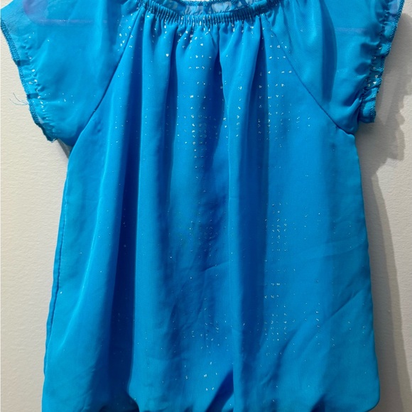 George Girls size 18M Blue Top with Bow Accent - Picture 4 of 4